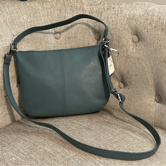 Fossil Jolie Leather Crossbody Bag Color Dusty Sky, New With Tags! - Picture 2 of 5